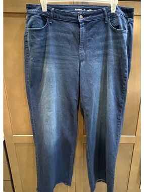 Old Navy Wow High Rise Dark Blue Wide Leg Jeans, 20